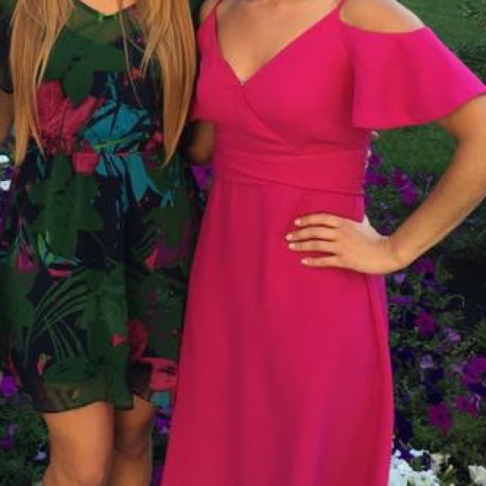Ann Taylor Magenta Midi Dress - Picture 8 of 8